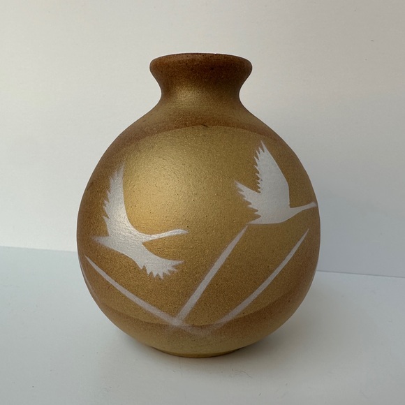 VTG Kutani Ware Ceramic Small Bud Vase Handcrafted Japanese Decor Unique Antique